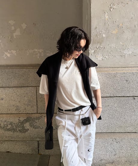 loose fit tshirt(gray/white)