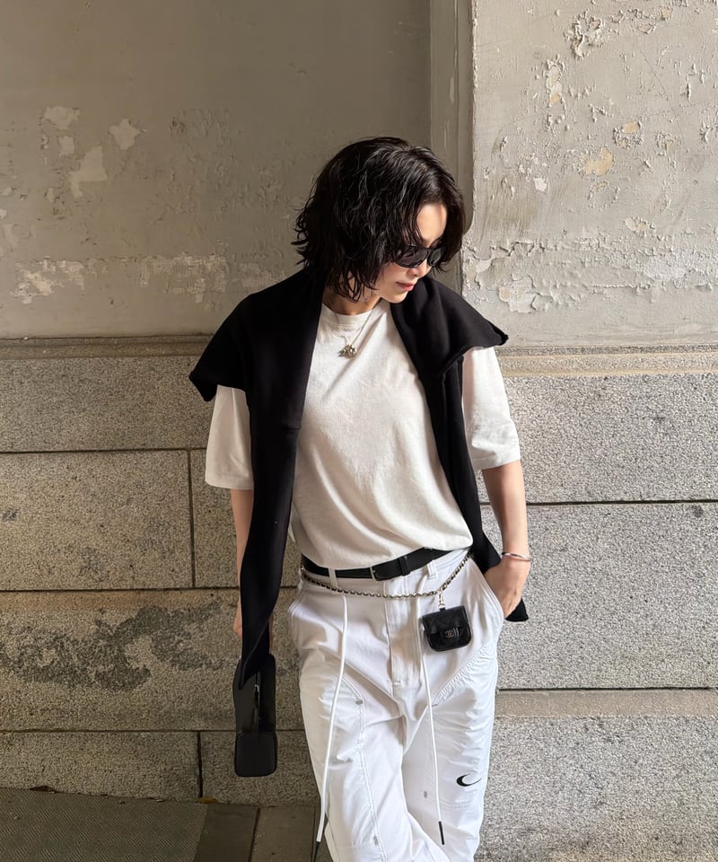 loose fit tshirt(gray/white) | ok.soon