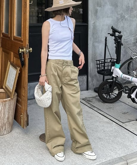 ok.soon×dickies wide chino pants(new beige)