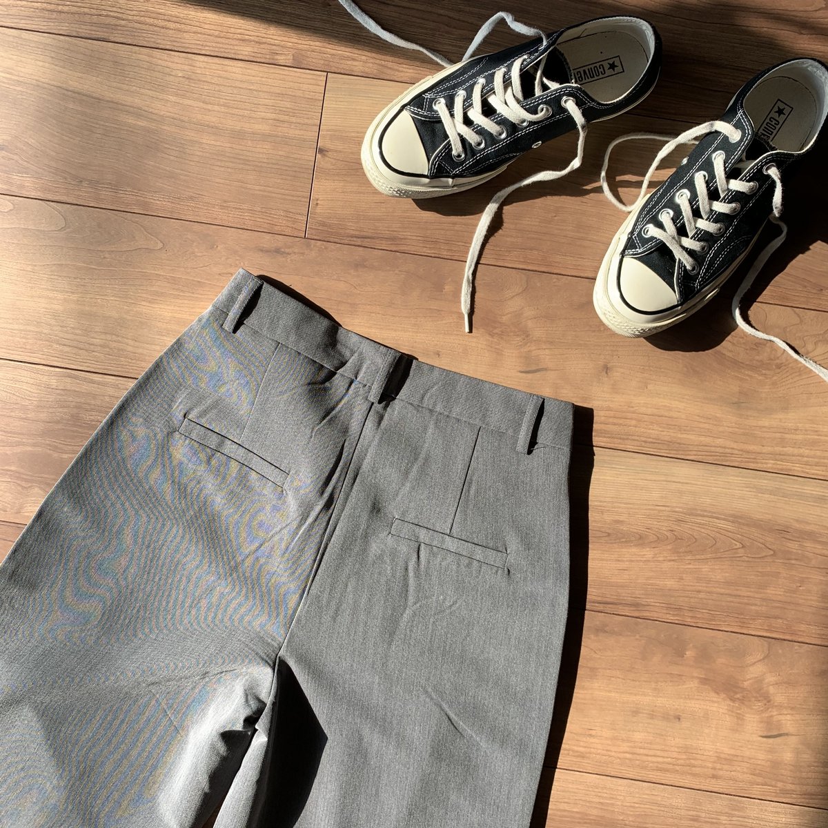 2ボタンワイドスラックスgray | ok.soon 2ボタンワイドスラックスgray | ok.soon