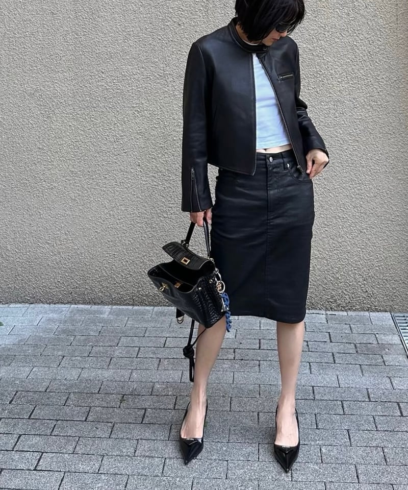 ok.soon×piccadilly COATING DENIM MIDDLE SKIRT |