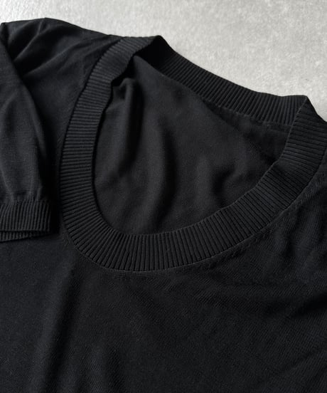 open neck half sleeve knit