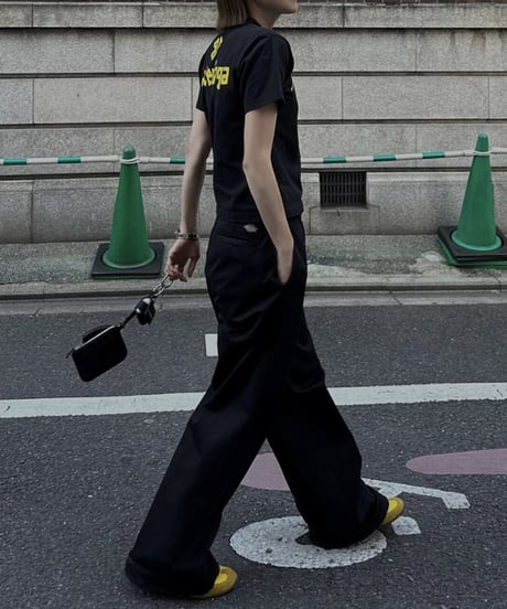 ok.soon×dickies wide chino pants (black)