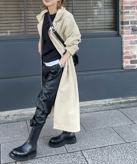 light soutien collar coat (black/beige)