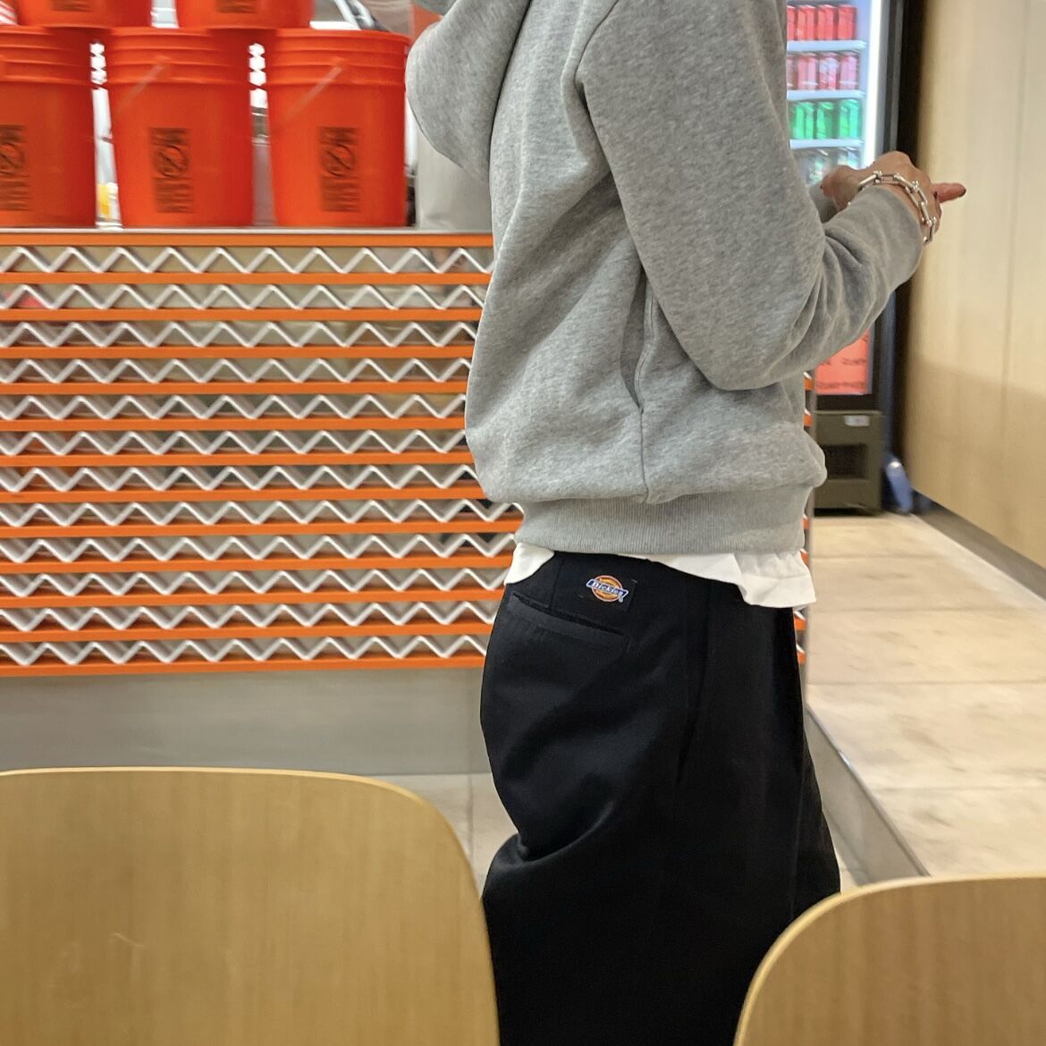ok.soon×dickies wide chino pants (black) | ok.soon