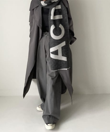 cotton nylon over coat gray
