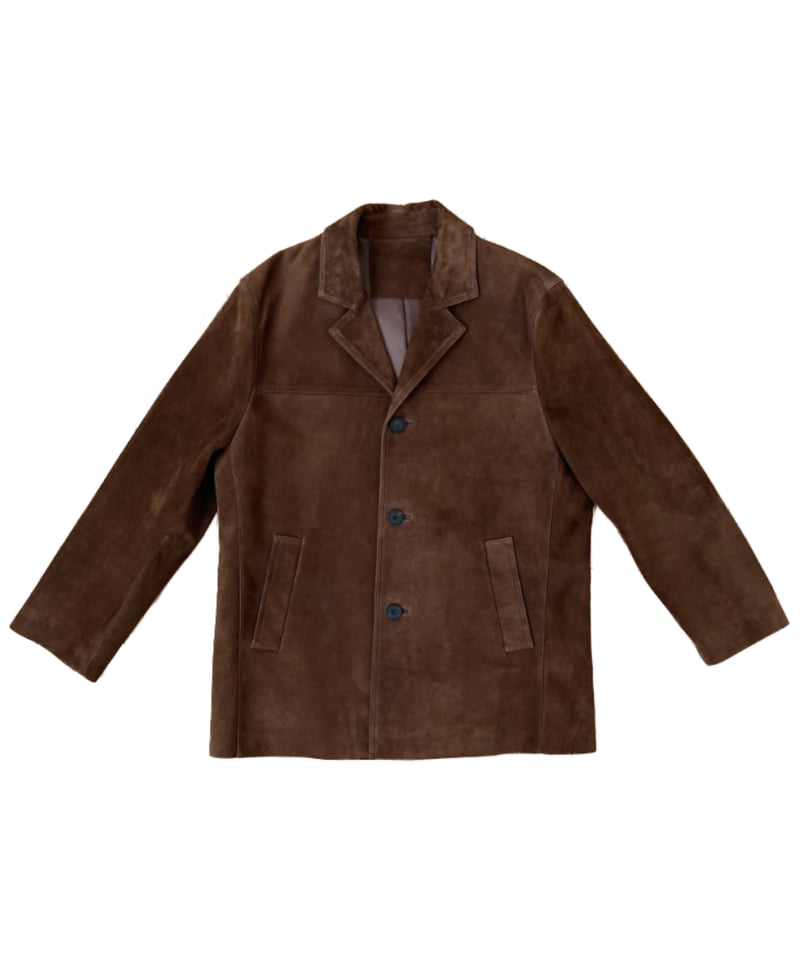 classic suede jacket brown | ok.soon