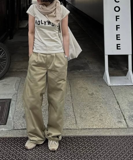 ok.soon×dickies wide chino pants(new beige)