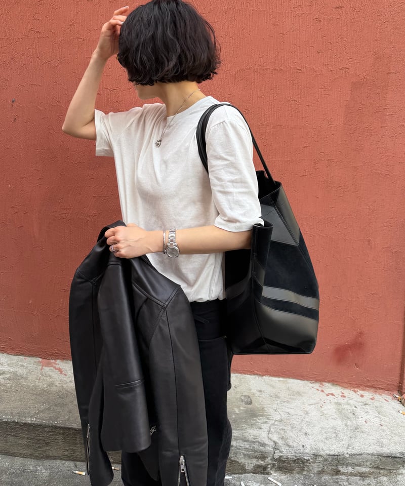 loose fit tshirt(gray/white) | ok.soon