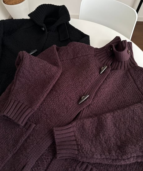 toggle button knit cardigan