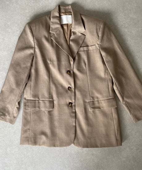 over size set up suit(gray/beige)