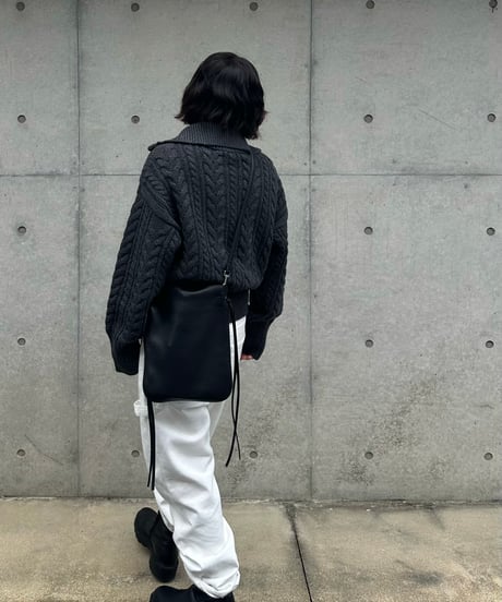 wool blend zip up cable knit