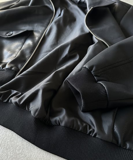 fake leather blouson