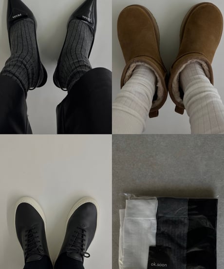 3pack lib socks(black/gray/white)