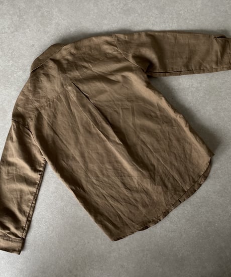 linen blend shirt brown