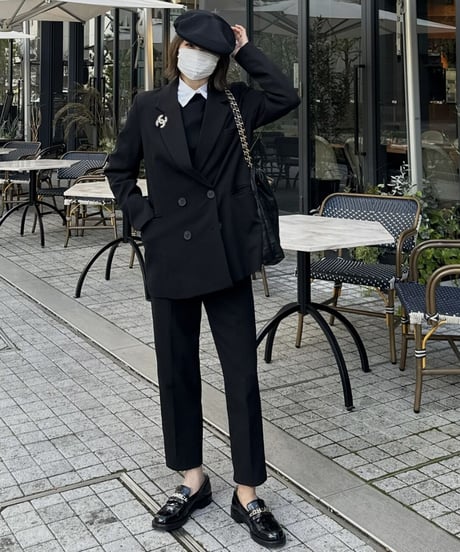 black set up suit