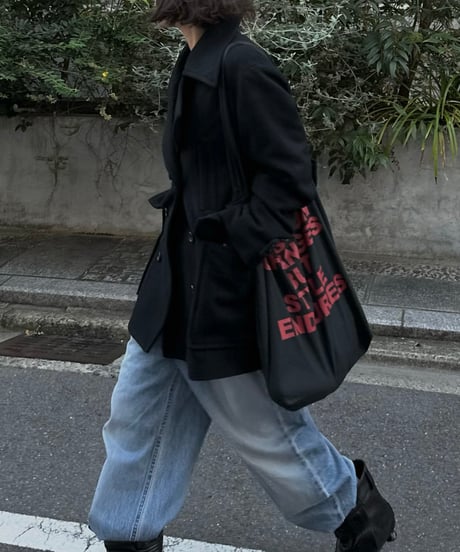 pea coat black