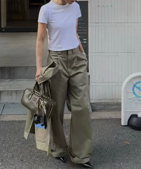 ok.soon×dickies wide chino pants(new beige)