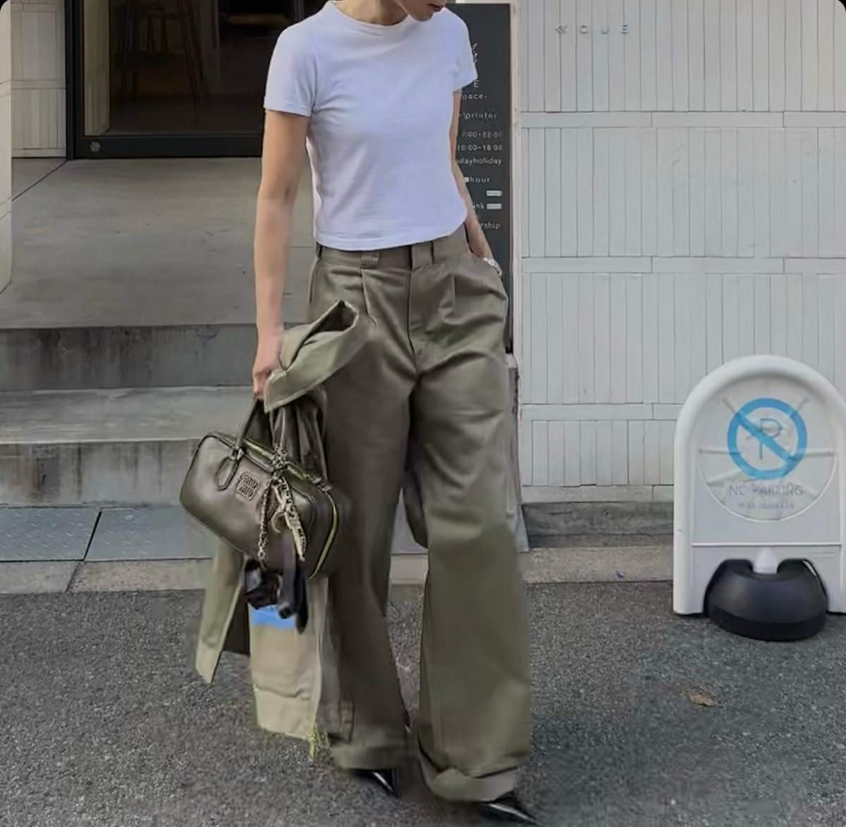 ok.soon×dickies wide chino pants(new beige) | o