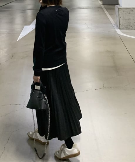 fake leather pleats skirt