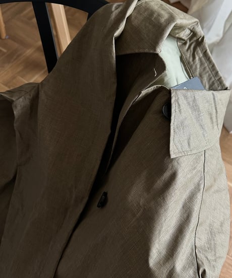 linen balmachan coat