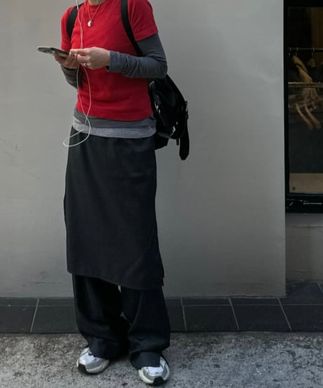 trousers with skirt