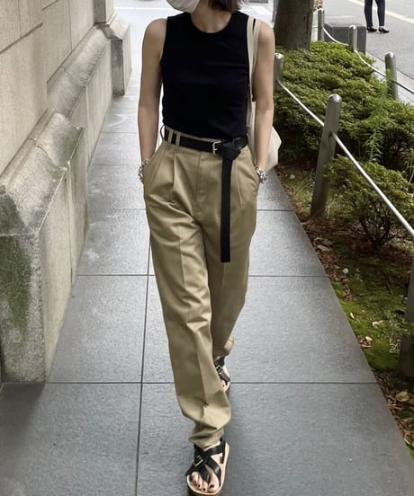 ok.soon×dickies  2tuck tapered chino pants