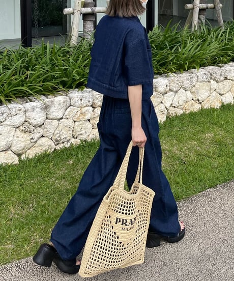 cropped denim set-up