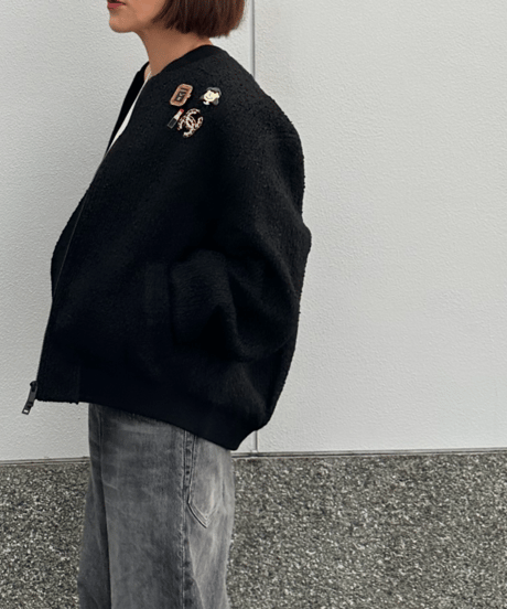 tweed blouson