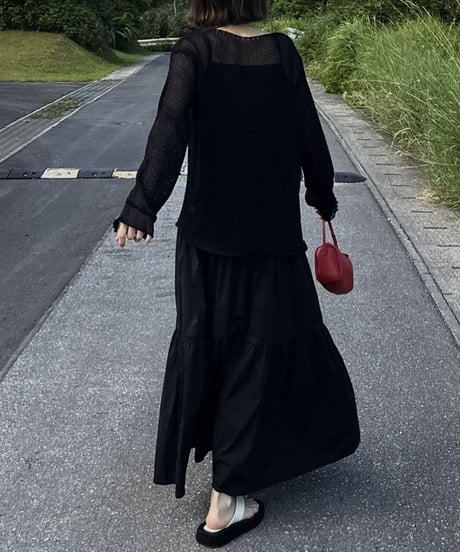 long tiered dress
