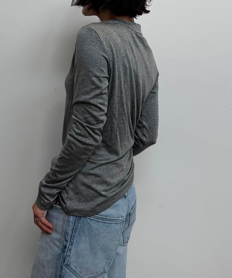 loose fitting long sleeve t gray