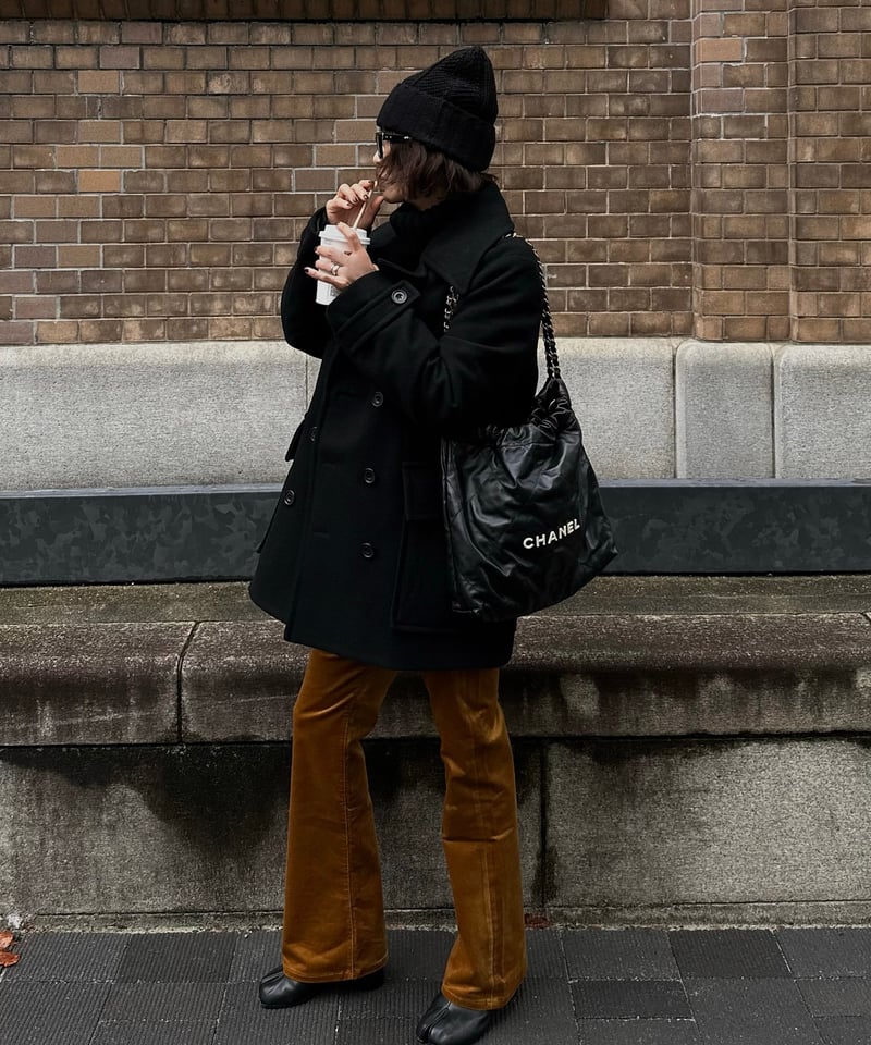 pea coat black | ok.soon