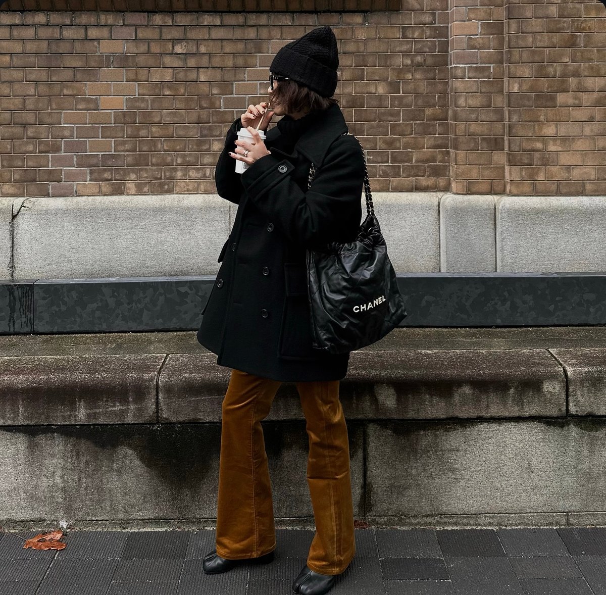 pea coat black | ok.soon