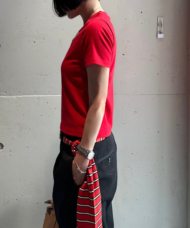 Nodress レッド　poloトップス十字架 Nodress レッド poloトップス十字架