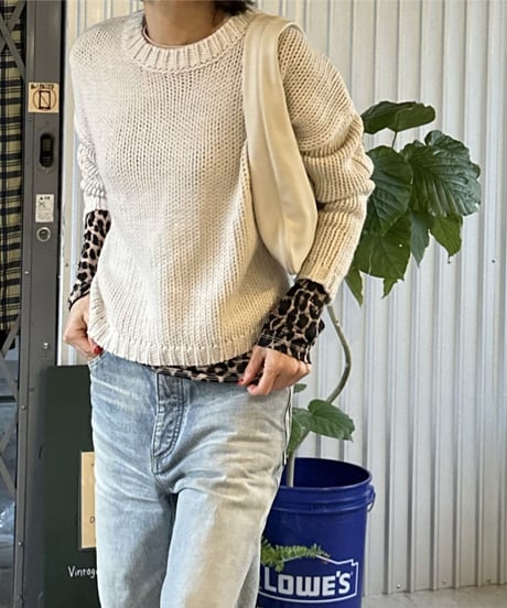wool blend knit ivory
