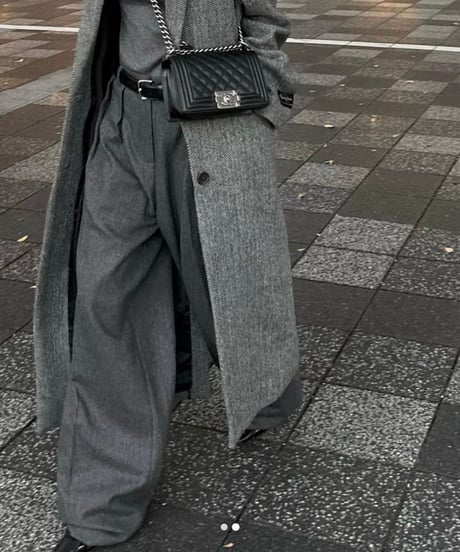 flannel wide slacks