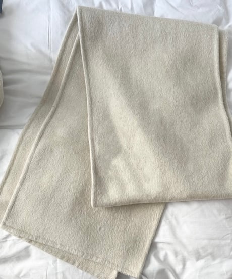 white chester coat with scarf