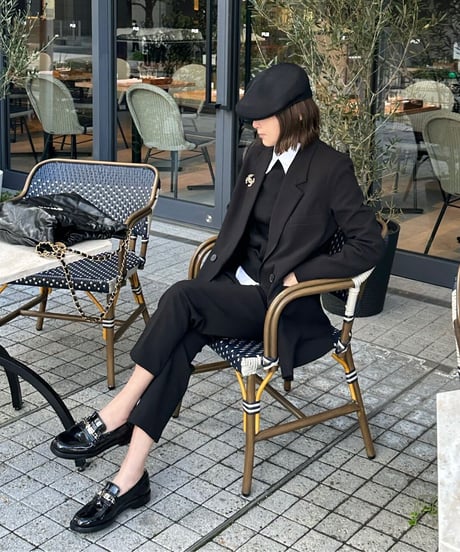black set up suit