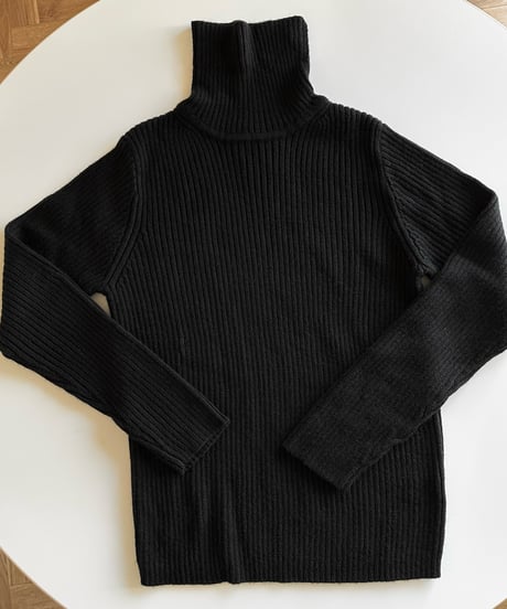 turtle neck rib knit
