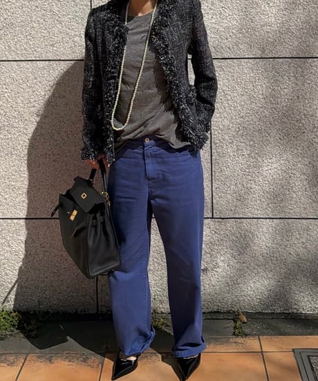 vintage blue cotton pants ⚠️初回と同じサイズになります