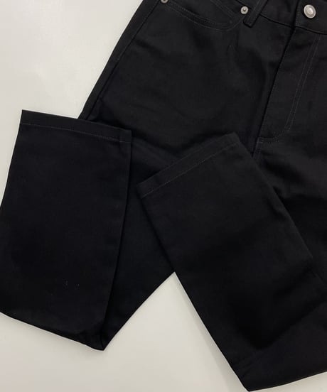 cotton slim pants (black)