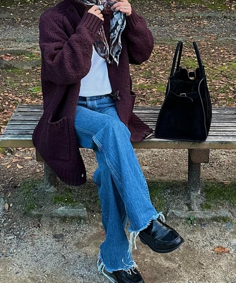toggle button knit cardigan