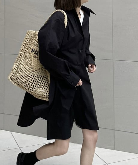 over long shirt (black)