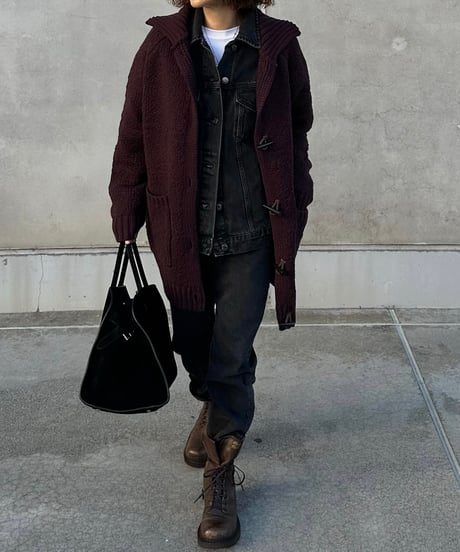toggle button knit cardigan
