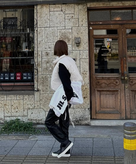 W name down vest （×FASHIRU）ecru