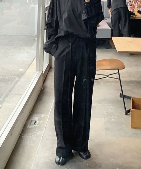 high-waist wool like slacks