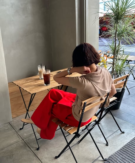 1tuck casual slacks red