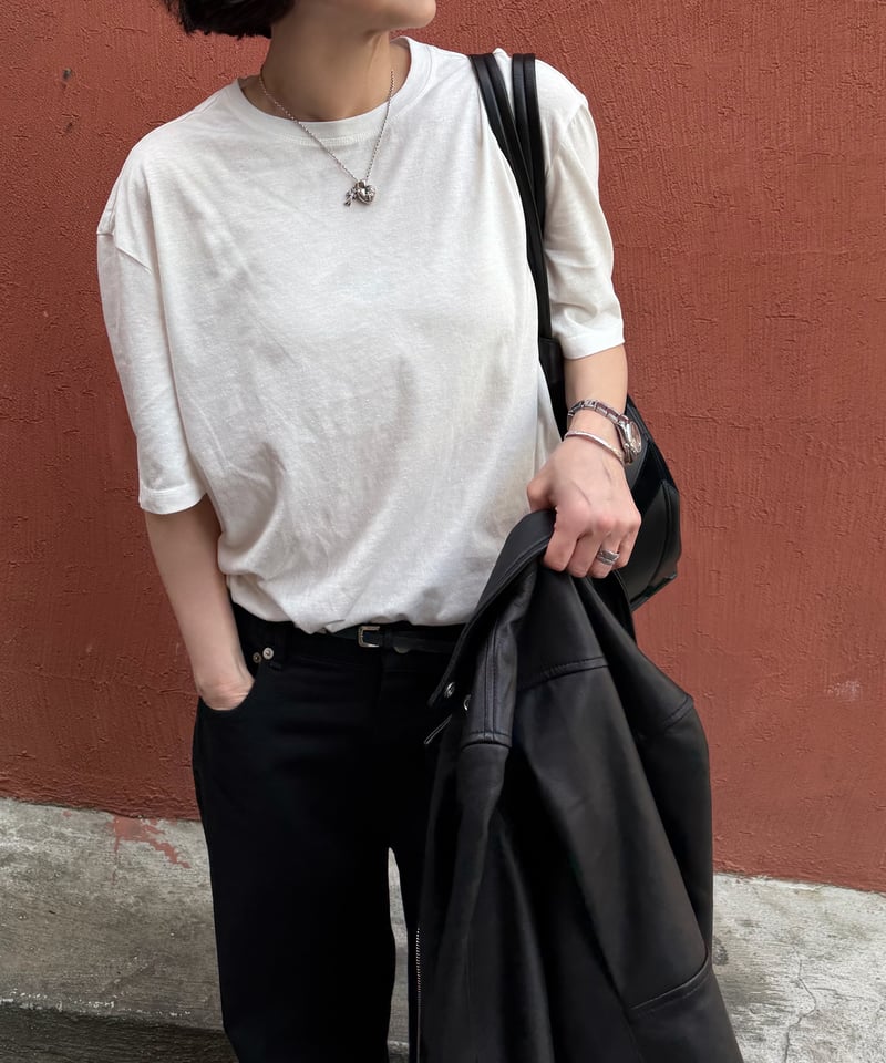 loose fit tshirt(gray/white) | ok.soon