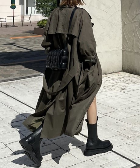 trench coat moss green (regular / long length)