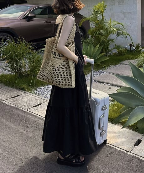 long tiered dress